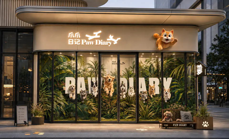 2026.05 雄安东南二期商街包装 一稿 · 宠物店效果图1